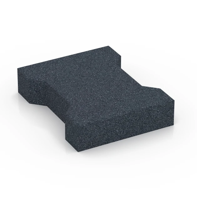 Gummipflasterstein Pferde von WARCO im Farbdesign Schiefergrau mit den Abmessungen 20 x 16,5 x 4,5 cm | 0,0278 m². Produktfoto von Artikel 7071 in der Aufsicht von schräg vorne.
