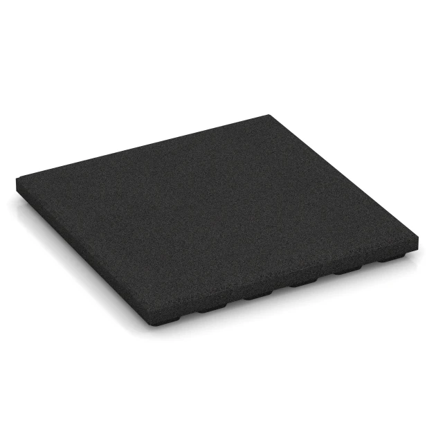 Fallschutzplatte – 125 cm von WARCO im Farbdesign Anthrazit mit den Abmessungen 50 x 50 x 4 cm | 0,25 m². Produktfoto von Artikel 6131 in der Aufsicht von schräg vorne.