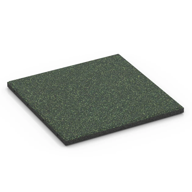 Fallschutzplatte – 90 cm von WARCO im Farbdesign Englischer Rasen mit den Abmessungen 50 x 50 x 3 cm | 0,25 m². Produktfoto von Artikel 6415 in der Aufsicht von schräg vorne.