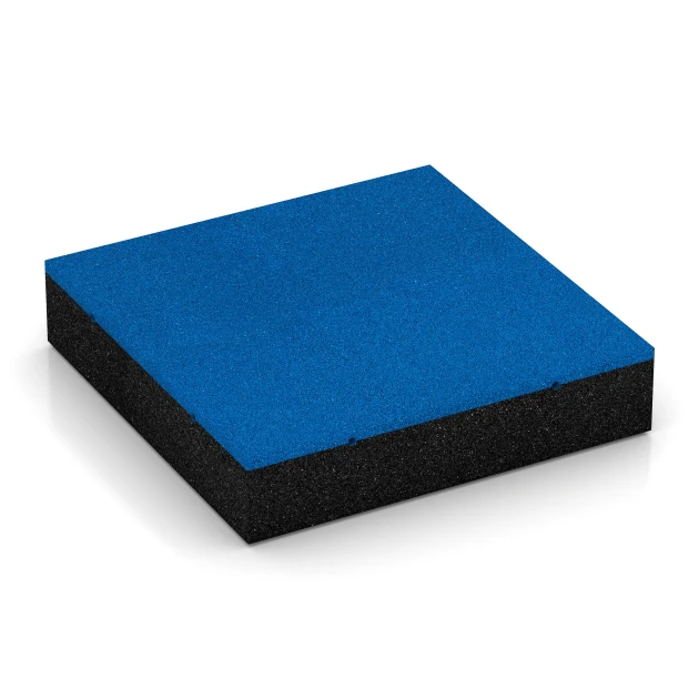 Fallschutzplatten von WARCO im Farbdesign Himmelblau mit den Abmessungen 50 x 50 x 11 cm. Produktfoto von Artikel 6229 in der Aufsicht von schräg vorne.