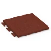Fitnessboden-Fliese Classic von WARCO im Farbdesign Ziegelrot mit den Abmessungen 50 x 50 x 3 cm | 0,25 m². Produktfoto von Artikel 6976 in der Aufsicht von schräg vorne.