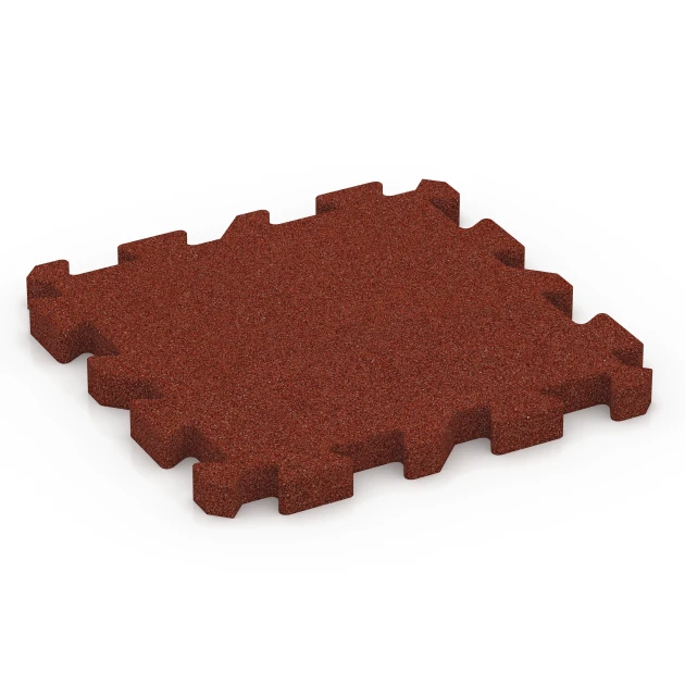 Ballspielplatte von WARCO im Farbdesign Ziegelrot mit den Abmessungen 50 x 50 x 4 cm | 0,25 m². Produktfoto von Artikel 6981 in der Aufsicht von schräg vorne.