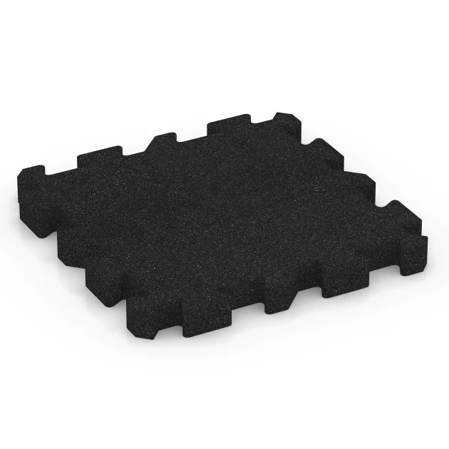 Fallschutz-Puzzlematte – 190 cm von WARCO im Farbdesign Anthrazit mit den Abmessungen 50 x 50 x 5 cm | 0,25 m². Produktfoto von Artikel 6401 in der Aufsicht von schräg vorne.