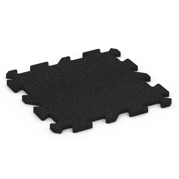 Fitness Bodenschutzmatte von WARCO im Farbdesign Anthrazit mit den Abmessungen 50 x 50 x 2 cm | 0,25 m². Produktfoto von Artikel 6638 in der Aufsicht von schräg vorne.
