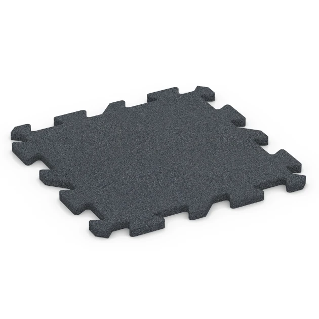 Fitness-Puzzlematte von WARCO im Farbdesign Schiefergrau mit den Abmessungen 50 x 50 x 2 cm | 0,25 m². Produktfoto von Artikel 6986 in der Aufsicht von schräg vorne.