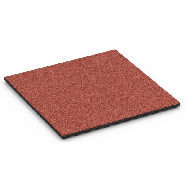 Stallmatte Luxus von WARCO im Farbdesign Ziegelrot mit den Abmessungen 100 x 100 x 4,5 cm | 1,00 m². Produktfoto von Artikel 6388 in der Aufsicht von schräg vorne.