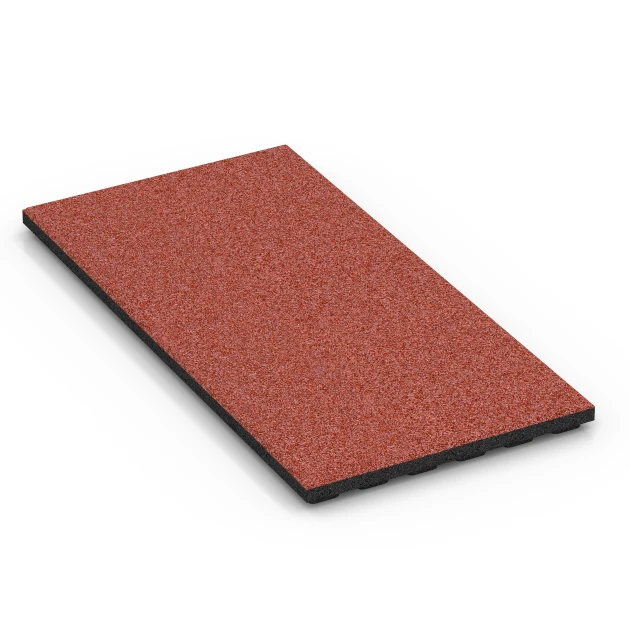 Stallmatte Luxus von WARCO im Farbdesign Ziegelrot mit den Abmessungen 100 x 50 x 4,5 cm | 0,50 m². Produktfoto von Artikel 6390 in der Aufsicht von schräg vorne.