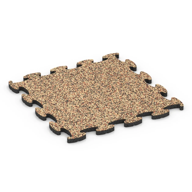 Messeboden Klickfliese von WARCO im Farbdesign Terra Cotta mit den Abmessungen 46 x 46 x 1,8 cm. Produktfoto von Artikel 6916 in der Aufsicht von schräg vorne.