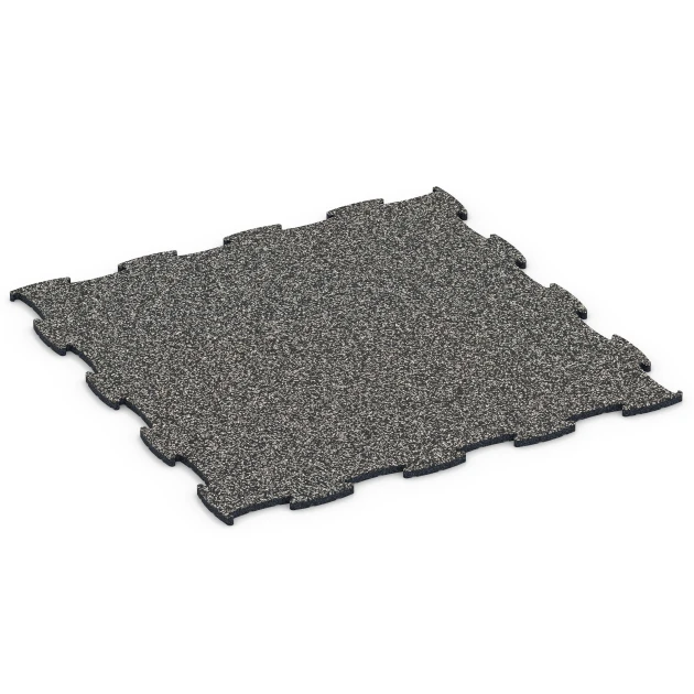 Fitness Active Floor System von WARCO im Farbdesign Dunkelgrauer Granit mit den Abmessungen 97,1 x 97,1 x 1,8 cm | 0,94 m². Produktfoto von Artikel 6832 in der Aufsicht von schräg vorne.