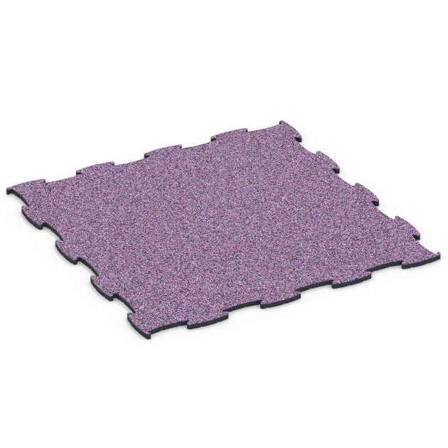 Fitness Max Floor System von WARCO im Farbdesign Lavendel mit den Abmessungen 97,1 x 97,1 × 1,8 cm. Produktfoto von Artikel 6873 in der Aufsicht von schräg vorne.