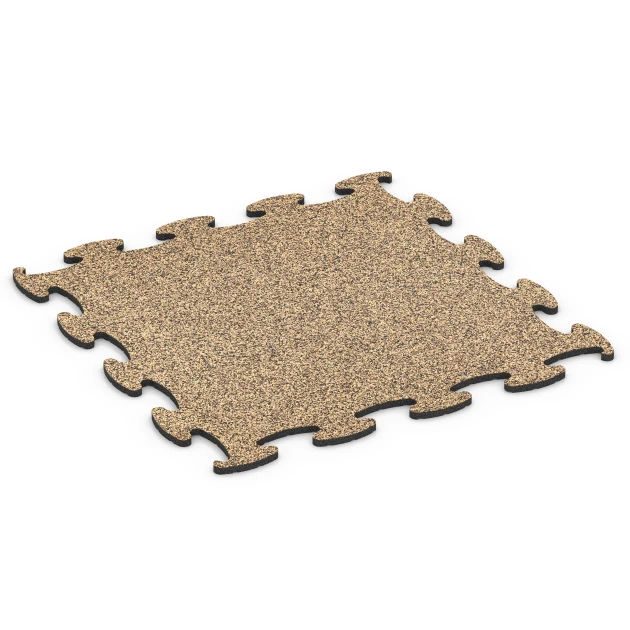 Messeboden Klickfliese von WARCO im Farbdesign Rattan Lounge mit den Abmessungen 98 x 98 × 1,8 cm. Produktfoto von Artikel 6930 in der Aufsicht von schräg vorne.