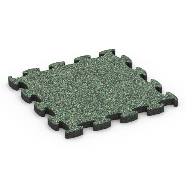 Terrassenplatte von WARCO im Farbdesign Englischer Rasen mit den Abmessungen 46 x 46 × 2,8 cm. Produktfoto von Artikel 6942 in der Aufsicht von schräg vorne.