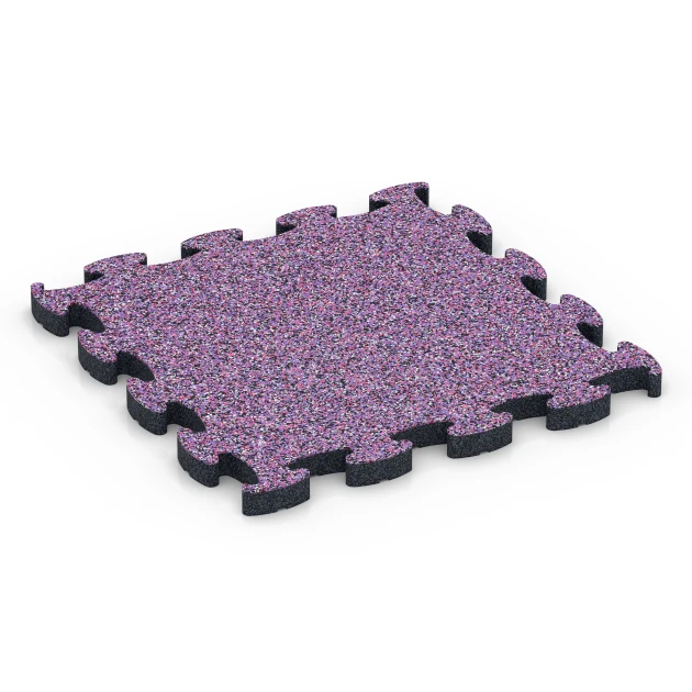 Fitness Active Floor System von WARCO im Farbdesign Lavendel mit den Abmessungen 44,6 x 44,6 × 2,8 cm. Produktfoto von Artikel 6846 in der Aufsicht von schräg vorne.