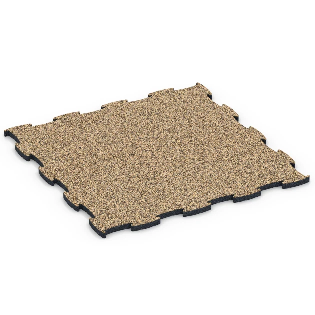 Fitness Active Floor System von WARCO im Farbdesign Rattan Lounge mit den Abmessungen 97,1 x 97,1 x 2,8 cm | 0,94 m². Produktfoto von Artikel 6858 in der Aufsicht von schräg vorne.