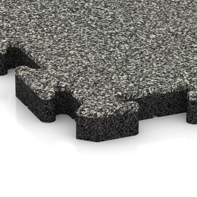 Detailaufnahme der Randausprägung von WARCO-Produkt 4118, Ballspielplatte, Format 50 x 50 x 4 cm | 0,25 m², Farbe Grauer Granit.