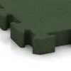 Detailaufnahme der Randausprägung von WARCO-Produkt 3194, Fitness-Bodenschutzmatte, Format 500 x 500 x 60 mm, Farbe Grasgrün.