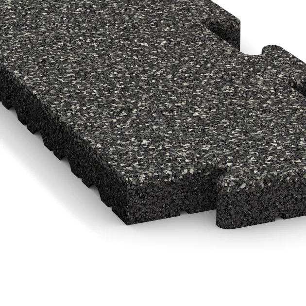 Detailaufnahme der Randausprägung von WARCO-Produkt 4945, Randplatte, Format 500 x 235 x 40 mm, Farbe Dunkelgrauer Granit.