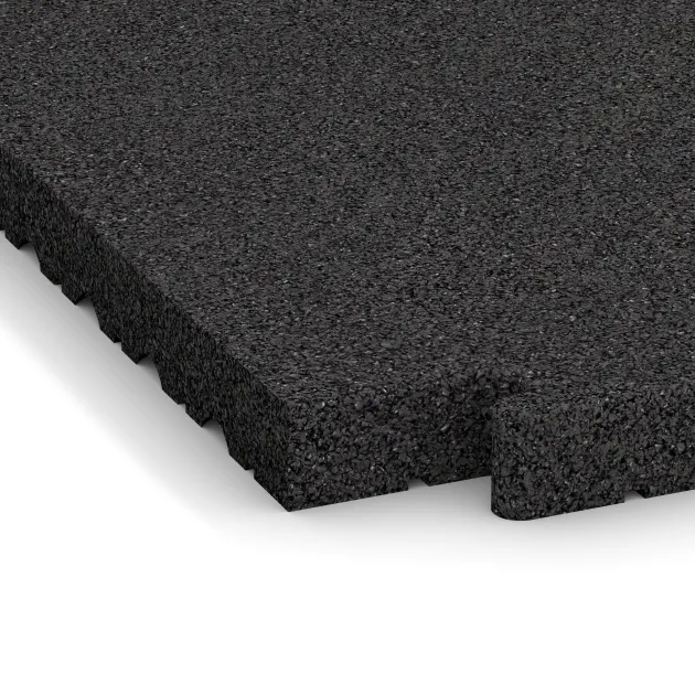 Detailaufnahme der Randausprägung von WARCO-Produkt 5157, Eckplatte, Format 485 x 485 x 40 mm, Farbe Anthrazit.