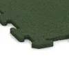 Detailaufnahme der Randausprägung von WARCO-Produkt 0342, Bodenschutzmatte 1,8 cm HD – Fitness, Format 1000 x 1000 x 18 mm, Farbe Grasgrün.