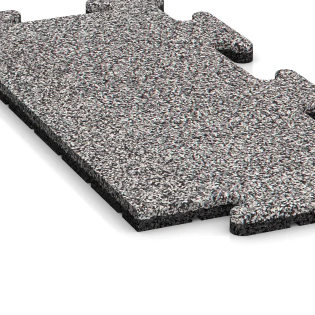 Detailaufnahme der Randausprägung von WARCO-Produkt 4683, Randplatte HD, Format 500 x 235 x 18 mm, Farbe Grau Melange.