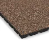 Detailaufnahme der Randausprägung von WARCO-Produkt 5332, Fallschutzplatte, Format 500 x 500 x 30 mm, Farbe Bast & Borke.