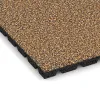 Detailaufnahme der Randausprägung von WARCO-Produkt 5324, Fallschutzplatte, Format 500 x 500 x 30 mm, Farbe Rattan Lounge.