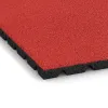 Detailaufnahme der Randausprägung von WARCO-Produkt 0549, Fallschutzplatte, Format 500 x 500 x 30 mm, Farbe Rose.