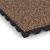Detailaufnahme der Randausprägung von WARCO-Produkt 0645, Fallschutzplatte, Format 500 x 500 x 45 mm, Farbe Bast & Borke.