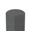 Detailaufnahme der Randausprägung von WARCO-Produkt 2553, Gummi-Palisade, Format ø250 x 400 mm, Farbe Schiefergrau.