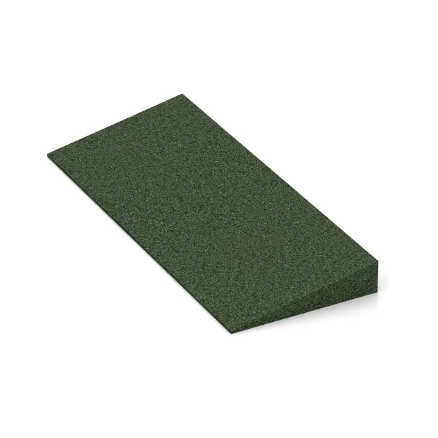 Detailaufnahme der Randausprägung von WARCO-Produkt 2240, Übergangsrampe 50 × 4,3 cm, Format 500 x 200 mm | 8 < 43 mm, Farbe Grasgrün.