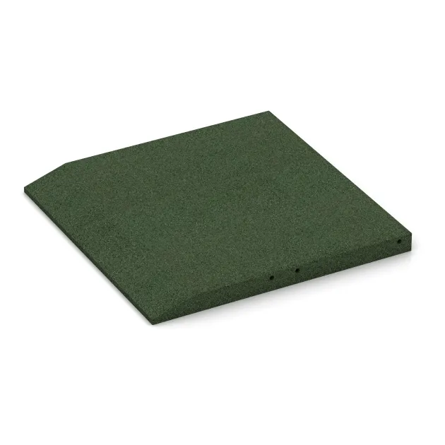 Detailaufnahme der Randausprägung von WARCO-Produkt 0429, Rand-Platte (eine Seite abgeschrägt), Format 500 x 500 x 40 mm, Farbe Grasgrün.