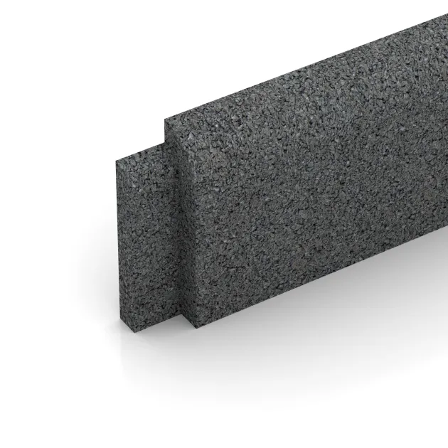 Detailaufnahme der Randausprägung von WARCO-Produkt 2266, Wandschutz Sockelleiste, Format 750 x 20 x 80 mm, Farbe Schiefergrau.