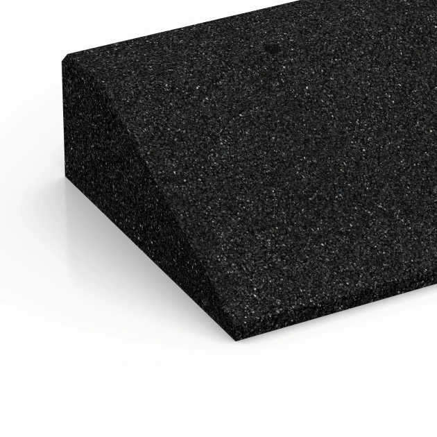 Detailaufnahme der Randausprägung von WARCO-Produkt 6603, Übergangsrampe, Format 100 × 25 cm | 1 < 10 cm, Farbe Anthrazit.