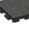 Detailaufnahme der Randausprägung von WARCO-Produkt 1297, Gehwegplatte Classic, Format 500 x 500 x 40 mm, Farbe Dunkelgrauer Granit.