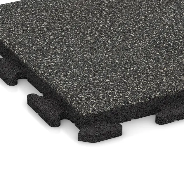 Detailaufnahme der Randausprägung von WARCO-Produkt 1297, Gehwegplatte Classic, Format 500 x 500 x 40 mm, Farbe Dunkelgrauer Granit.