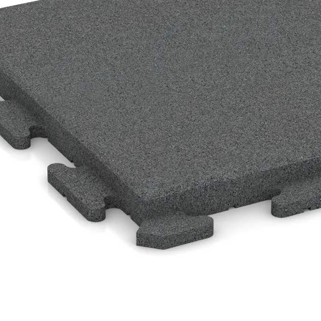 Detailaufnahme der Randausprägung von WARCO-Produkt 1389, Gehwegplatte Classic, Format 500 x 500 x 40 mm, Farbe Schiefergrau.