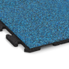 Detailaufnahme der Randausprägung von WARCO-Produkt 1608, Fitnessboden Gummi-Fliesen Classic, Format 1000 x 1000 x 30 mm, Farbe Atlantik.