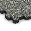Detailaufnahme der Randausprägung von WARCO-Produkt 3721, Fitnessmatte Premium 2 cm, Format 306 x 306 x 20 mm, Farbe Grauer Granit.