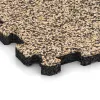 Detailaufnahme der Randausprägung von WARCO-Produkt 3713, Fitnessmatte Premium 2 cm, Format 306 x 306 x 20 mm, Farbe Travertin.
