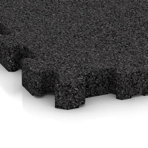Detailaufnahme der Randausprägung von WARCO-Produkt 4282, Sportboden – fugenlos, Format 306 x 306 x 30 mm, Farbe Anthrazit.