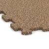 Detailaufnahme der Randausprägung von WARCO-Produkt 1109, Fitnessboden Kompakt, Format 970 x 970 x 16 mm | 0,94 m², Farbe Rattan Lounge.