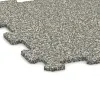 Detailaufnahme der Randausprägung von WARCO-Produkt 0884, Fitnessboden Kompakt, Format 485 x 485 x 8 mm | 0,235 m², Farbe Heller Granit.