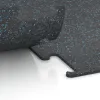 Detailaufnahme der Randausprägung von WARCO-Produkt 3766, Fitness Performance Elite Trainingsboden, Format 500 x 500 x 10 mm, Farbe Leicht Blau Gesprenkelt.
