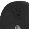 Detailaufnahme der Randausprägung von WARCO-Produkt 6088, Bumper Plate Slim, Format 15 kg | ø 45,4 x 5,85 cm, Farbe Anthrazit.