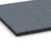 Detailaufnahme der Randausprägung von WARCO-Produkt 6130, Fallschutzmatte – 95 cm, Format 50 x 50 x 3 cm | 0,25 m², Farbe Graphitgrau.