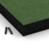 Detailaufnahme der Randausprägung von WARCO-Produkt 6207, Fallschutzplatten, Format 50 x 50 x 8 cm, Farbe Grasgrün.