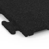 Detailaufnahme der Randausprägung von WARCO-Produkt 6190, Fitnessboden-Fliese Classic, Format 50 x 50 x 3 cm | 0,25 m², Farbe Anthrazit.
