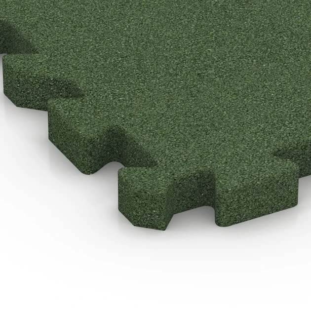 Detailaufnahme der Randausprägung von WARCO-Produkt 6982, Ballspielplatte, Format 50 x 50 x 4 cm | 0,25 m², Farbe Grasgrün.