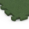 Detailaufnahme der Randausprägung von WARCO-Produkt 6990, Fitness Bodenschutzmatte, Format 50 x 50 x 3 cm | 0,25 m², Farbe Grasgrün.