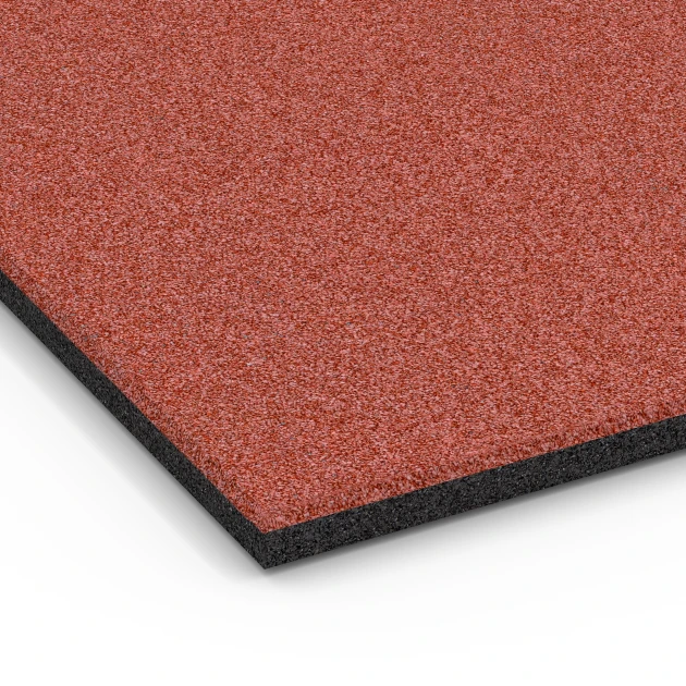 Detailaufnahme der Randausprägung von WARCO-Produkt 6380, Stallmatte, Format 100 x 100 x 3 cm | 1,00 m², Farbe Ziegelrot.